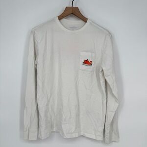 Vineyard‎ Vines Shirt Boys XL (18) White Halloween Fall Pumpkin Whale Graphic